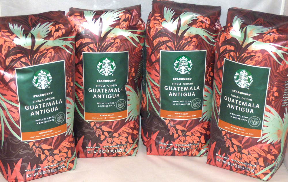 Starbucks – Whole Bean Coffee – Guatemala – 16 oz – BB 02/10/2027 – Lot of 4