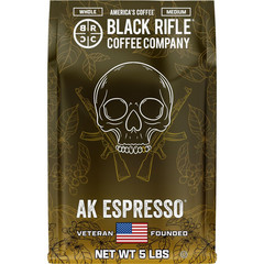 Black Rifle Coffee AK Espresso 5lbs Whole Bean Medium Roast Arabica Blend Beans