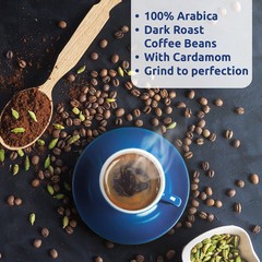 Cafe Najjar Turkish Coffee with Cardamom 15.8 Ounce Rich Arabica Blend