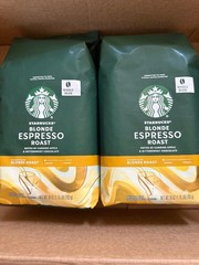 Starbucks Whole Coffee Beans, 2 bag Starbucks Blonde Espresso Roast Hot or Iced
