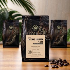 Christopher Bean Coffee Cayenne Bourbon Pecan Flavored Coffee 1-12 Oz Bag