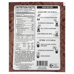 Hot Chocolate Frappe Mix Powder 12 Pack 2.8 oz Resealable Bags