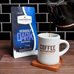 Seriously Dark Decaf Artisan Blend12 oz Dark Roast Kosher Whole Bean