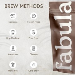 Fabula Low Acid Organic Coffee Beans Medium Roast 12 oz Non-GMO