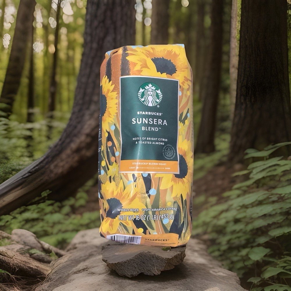 One LB STARBUCKS SUNSERA BLEND Whole Bean Coffee BLONDE ROAST B/B O6/2O-26