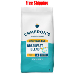 Cameron’s Coffee Roasted Whole Bean Coffee, Breakfast Blend, 32 Ounce, Free Ship