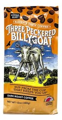 Three Peckered Billy Goat 12 Ounce Dark Roast Full Body With A Long Sweet Finish