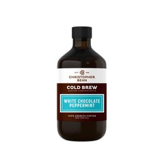 Christopher Bean White Chocolate Peppermint Cold Brew Coffee Bottle