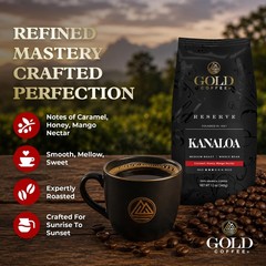 Gold Coffee Co. Kanaloa Premium House Blend – Medium 16 Ounce (Pack of 1)