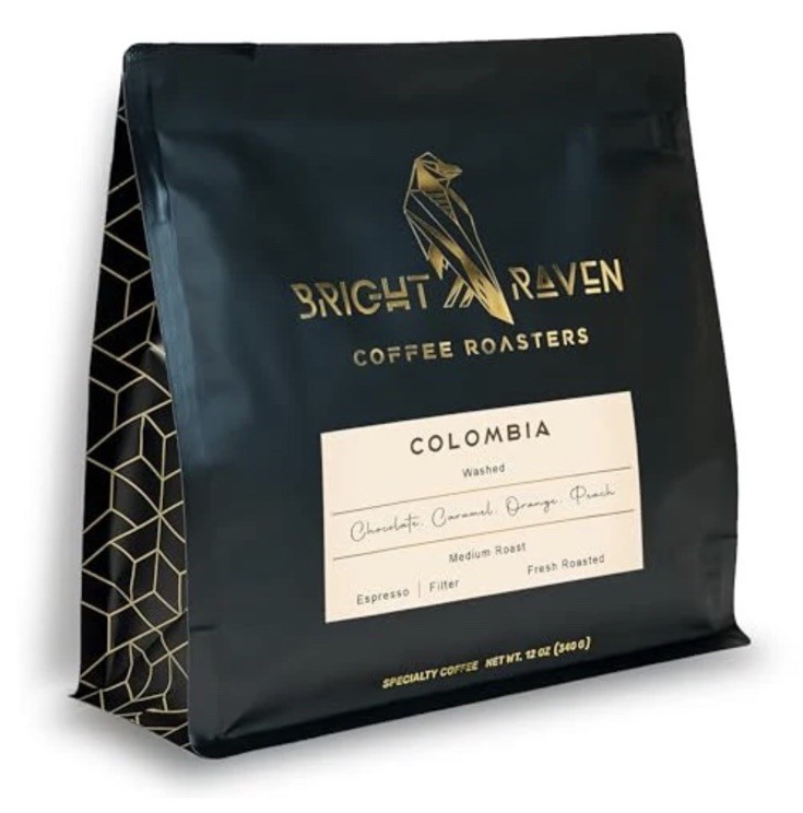 Bright Raven Roasters Colombia Choc Caramel Orange Peach Speciality Coffee