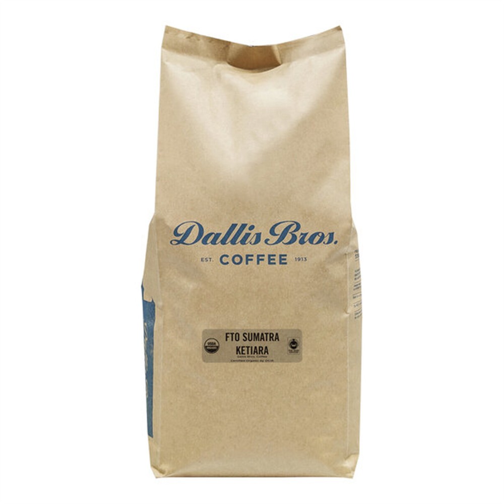 Dallis Bros Fair Trade Organic Sumatra Ketiara Whole Bean Coffee 5 lb