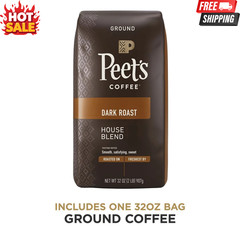 Peet’s Coffee Major Dickason’s Blend, Dark Roast Whole Bean Coffee 32oz Bag New