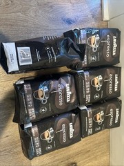 Lavazza Espresso Whole Bean Coffee Medium Roast 100% Arabica 2.2 lb Bag 6 Pack
