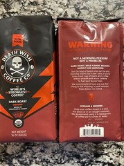 Death Wish Coffee Dark Roast Ground Coffee, 16 oz. (2 Pack)