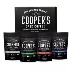 Bourbon & Whiskey Barrel Aged Coffee – 4-Bag Roasted Coffee Beans Set – Free Shi