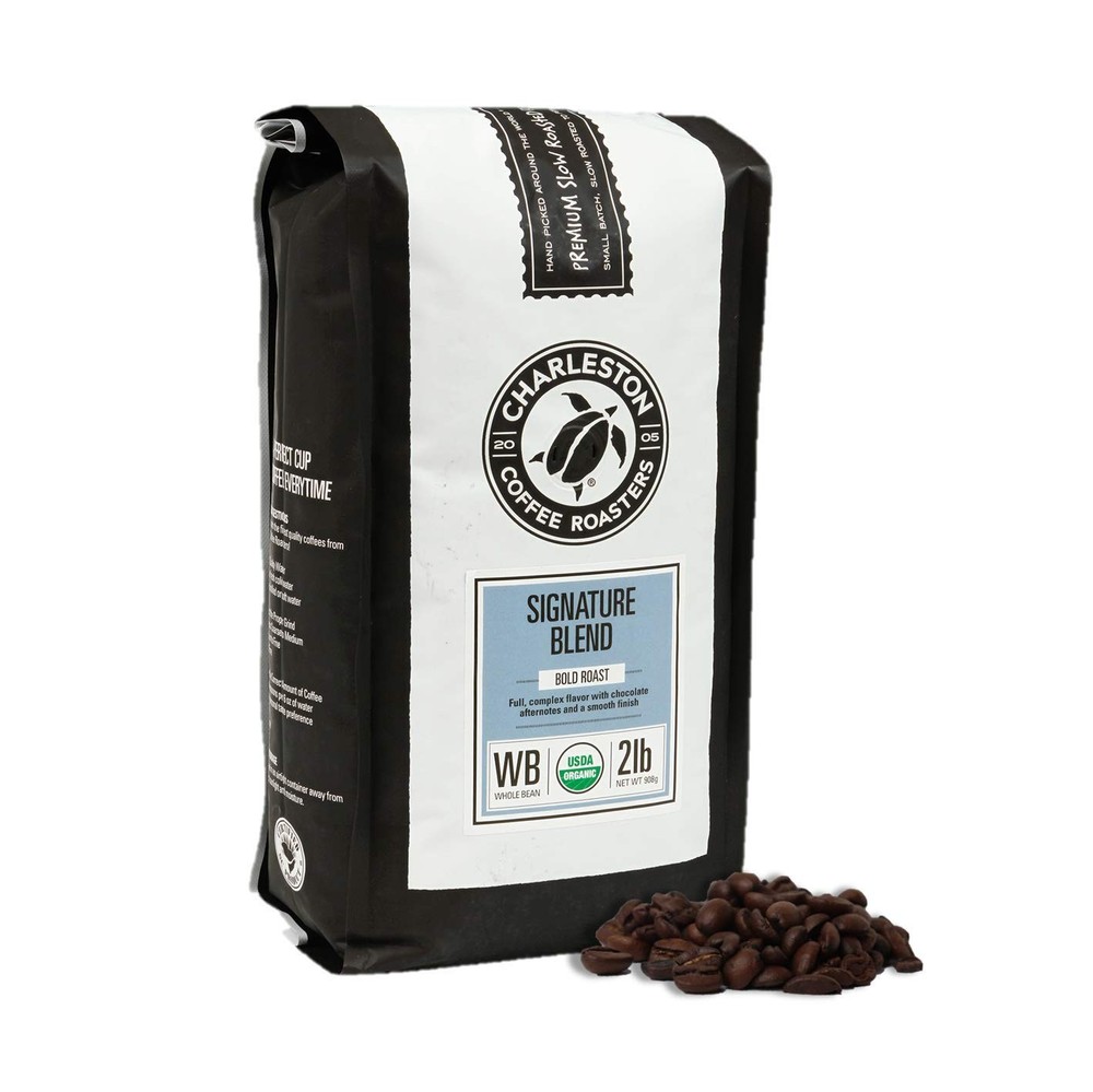 Specialty Organic Whole Bean Bag Hand Picked Premium Slow Roast Signature Blend
