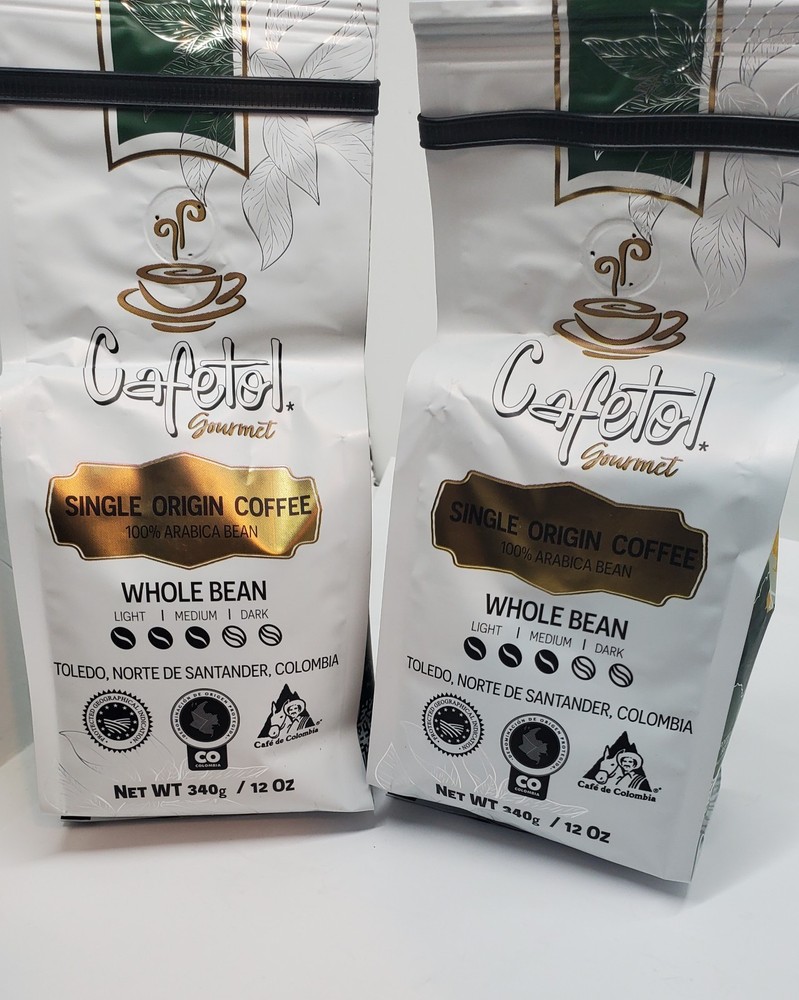 3 bag Cafetol Single Origin Sustainable Specialty Coffee (Gourmet Whole Bean) M
