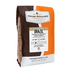 Brazil Minas Gerais Coffee, 2 LB 32 Oz Light Roast Kosher Whole Bean Bag New