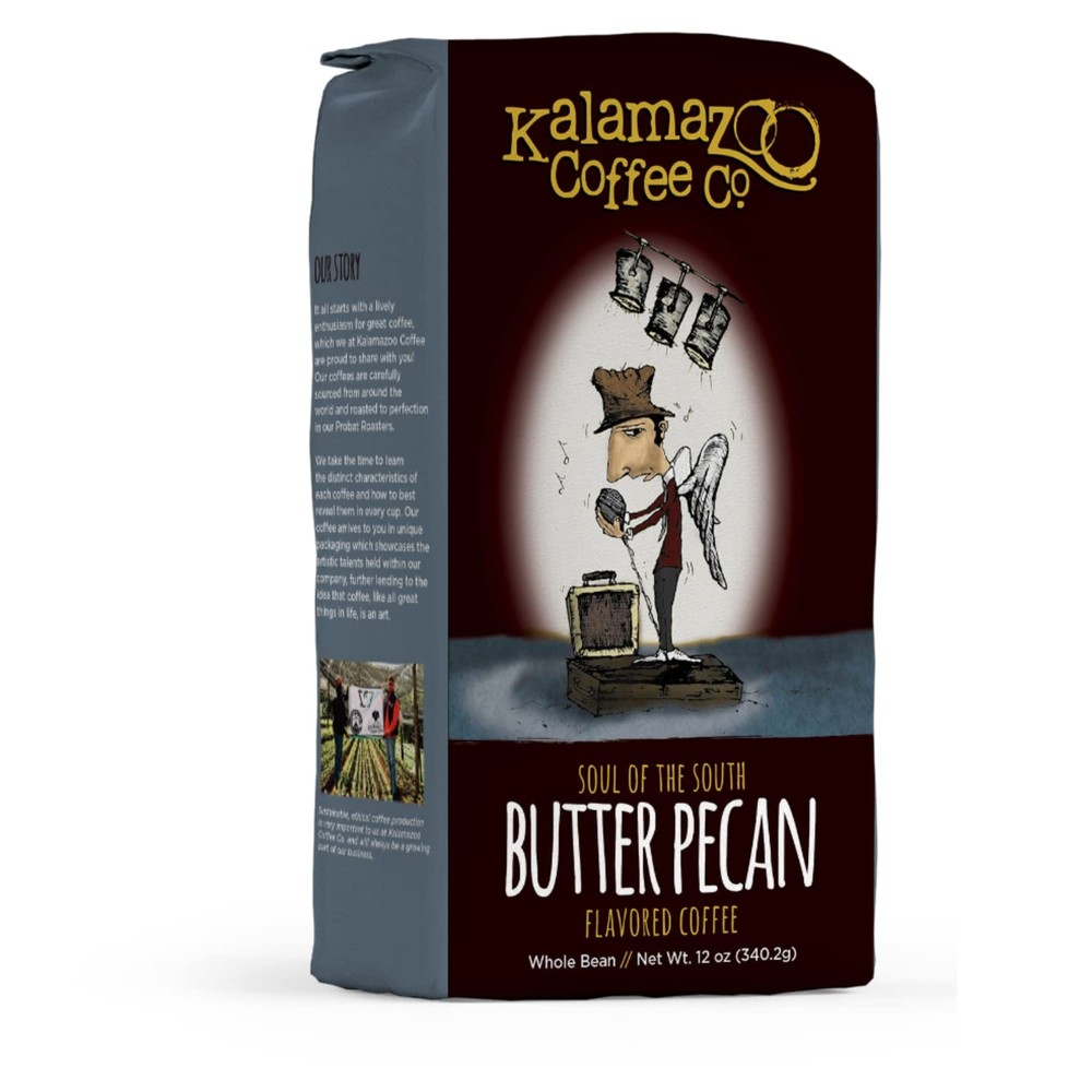 Butter Pecan Whole Bean Coffee – Soul of the South Flavored Coffee | 12oz Bag