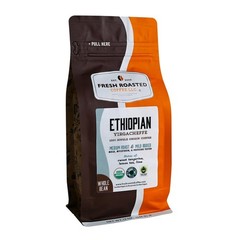 , Organic Ethiopian Yirgacheffe Whole Bean Coffee, Light Roast, USDA Organic,…