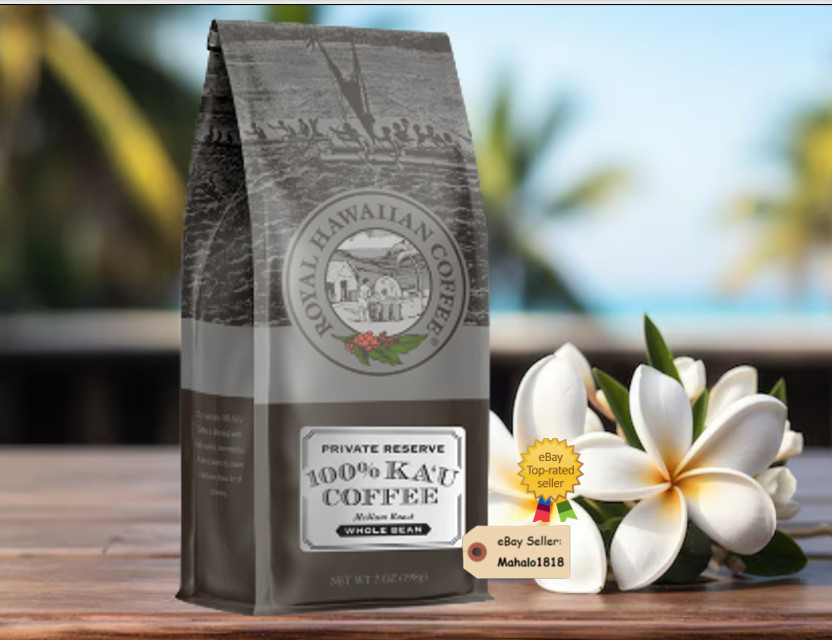 ☕️ Royal Hawaiian Coffee 100% Ka’u Coffee Whole Bean Medium Roast 7oz