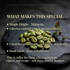 100% Rare Malaysia Liberica Coffee Beans – Unroasted – Single Origin