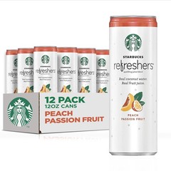 Starbucks Refreshers Peach Passion Fruit 12 Fl Oz Cans Pack Of 12