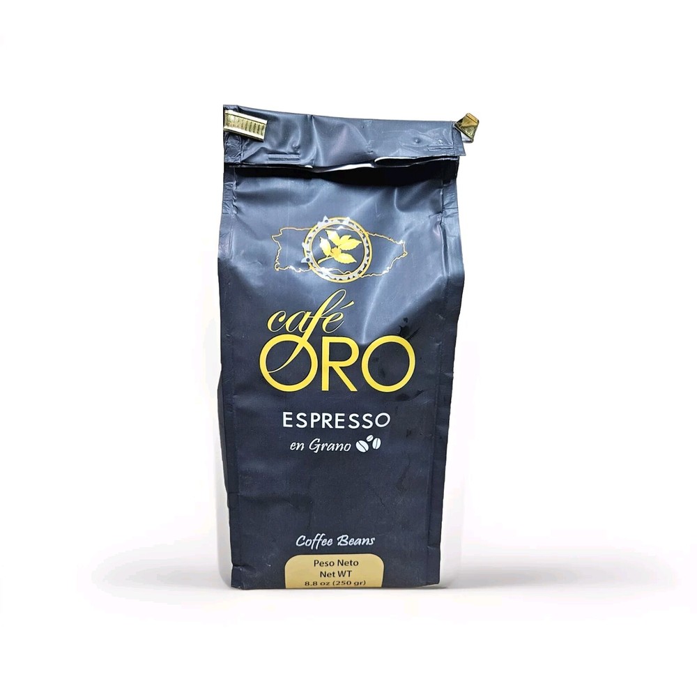 Cafe Oro COFFEE BEANS 100% MOUNTAIN Puerto Rican Coffee 8.8 Oz PACK