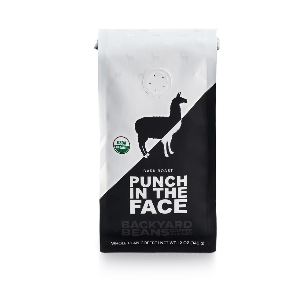 Local Backyard Beans Coffee Co Punch in The Face,Organic,Whole Bean Coffee,12oz