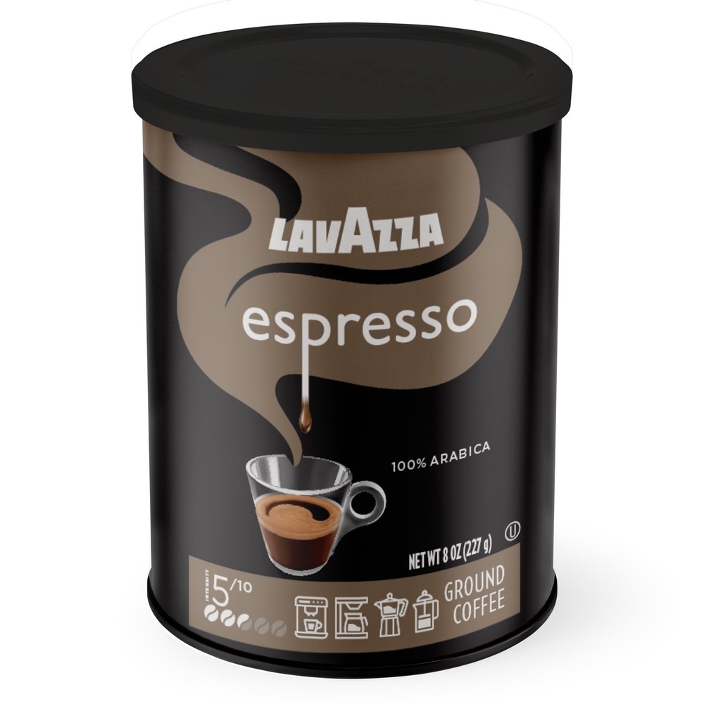 Lavazza Espresso Ground Coffee, Medium Roast, 8 Ounce (Pack of 4), Coffee