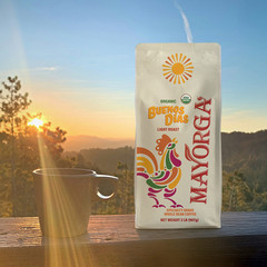 Mayorga Buenos Días, USDA Organic, Light Roast, Whole Bean Coffee, 2Lb, 2-Pack