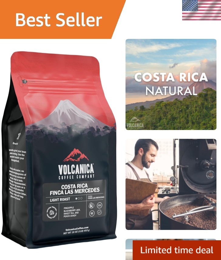 Fresh Roasted Costa Rica Coffee, 16oz Whole Bean – Tested for Quality & Safety