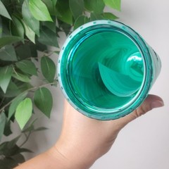 💚NEW🤍 Starbucks Iridescent Tumbler Set Green and White Unicorn Swirl Holiday