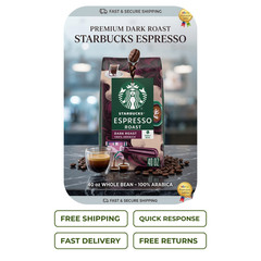 Starbucks Whole Bean Coffee Espresso Roast Dark 40 oz Free Shipping