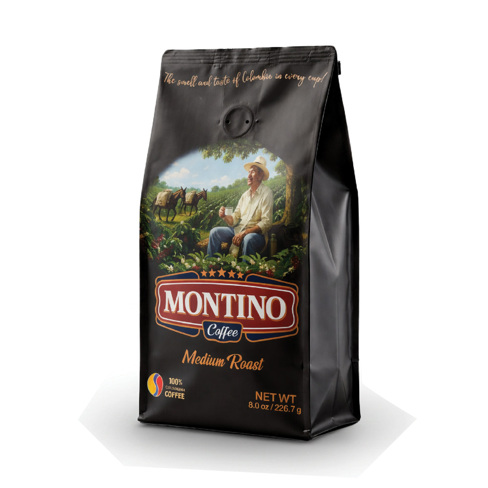 Montino Coffee Ground Roasted Coffee Medium Roast Fresh Sealed 8 0z