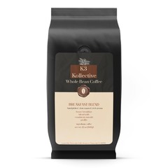 Premium 100% Arabica Whole Bean Coffee Medium Dark Breakfast Blend 12 oz