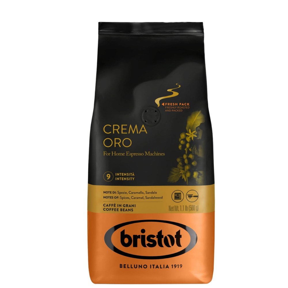 Crema Oro Italian Whole Espresso Beans – Medium Roast Coffee – Smooth & Aroma…