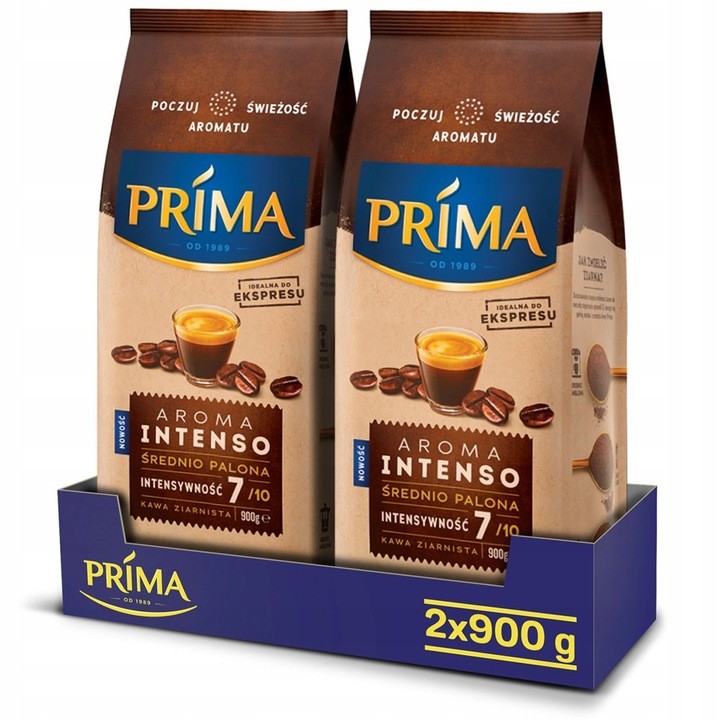 2 x JDE Prima Aroma Intenso Coffee Beans Bag 2 x 900g / 31.7oz