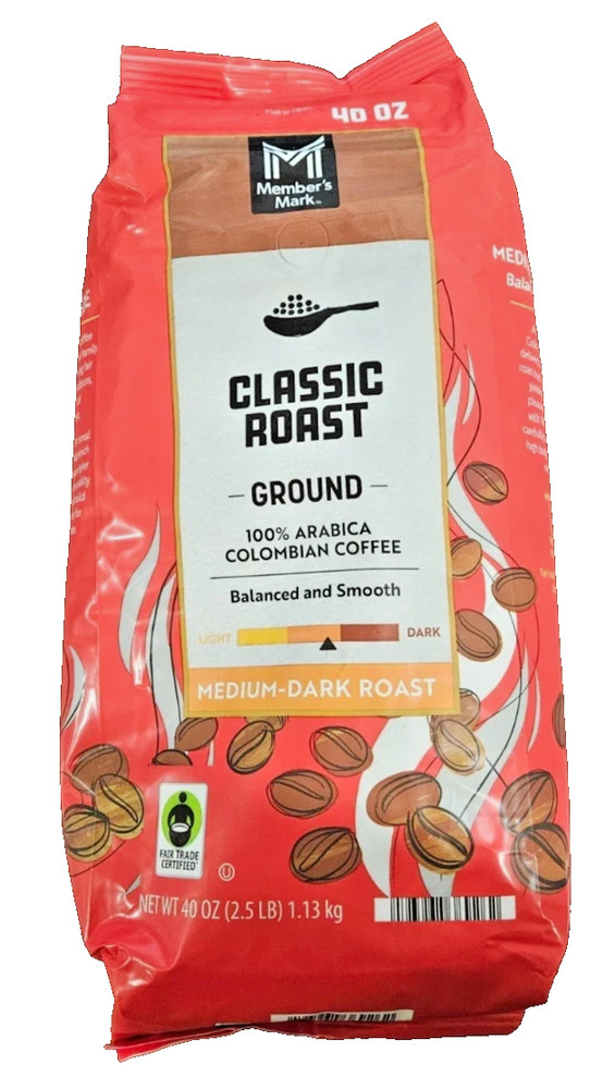 Members Mark Classic Roast Ground 100% Arabica Columbian Coffee 40oz