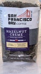 San Francisco Bay Whole Bean Coffee Hazelnut Crème (2lb Bags) Medium Roast