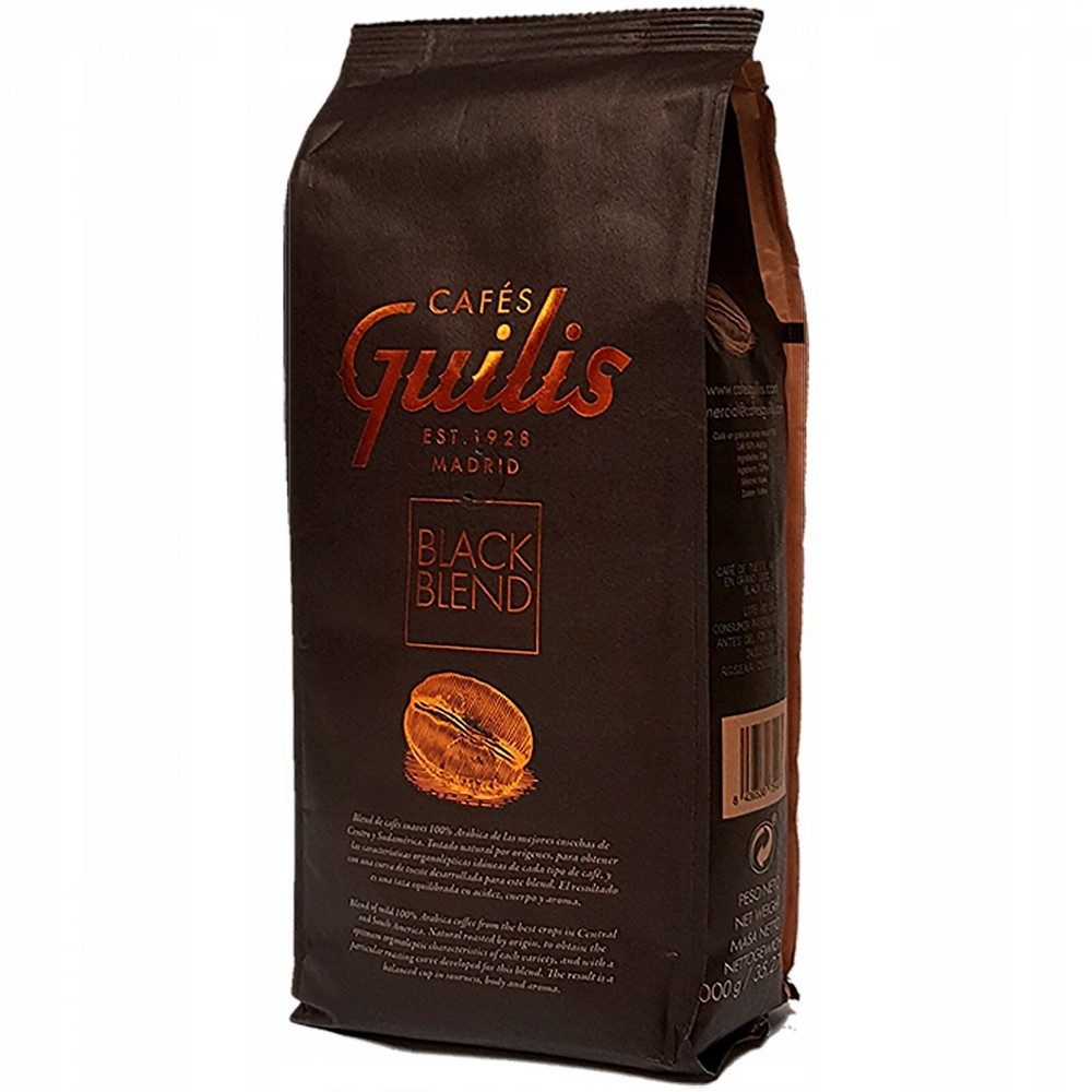 Cafes Guilis BLACK BLEND Coffee Beans 1000g / 1kg / 35.3oz
