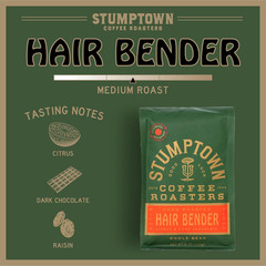 , Medium Roast Whole Bean Coffee, 100% Arabica Coffee – Hair Bender 12 Ounce Bag