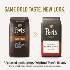 Peet’s Major Dickason’s Blend Dark Roast Whole Bean Coffee – 10.5oz