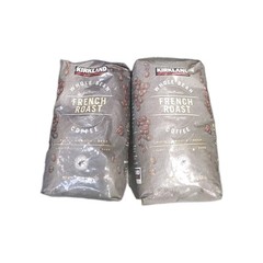 French Roast Whole Bean Coffee Dark Rich Kirkland Signature 2 Bags 5lbs Total
