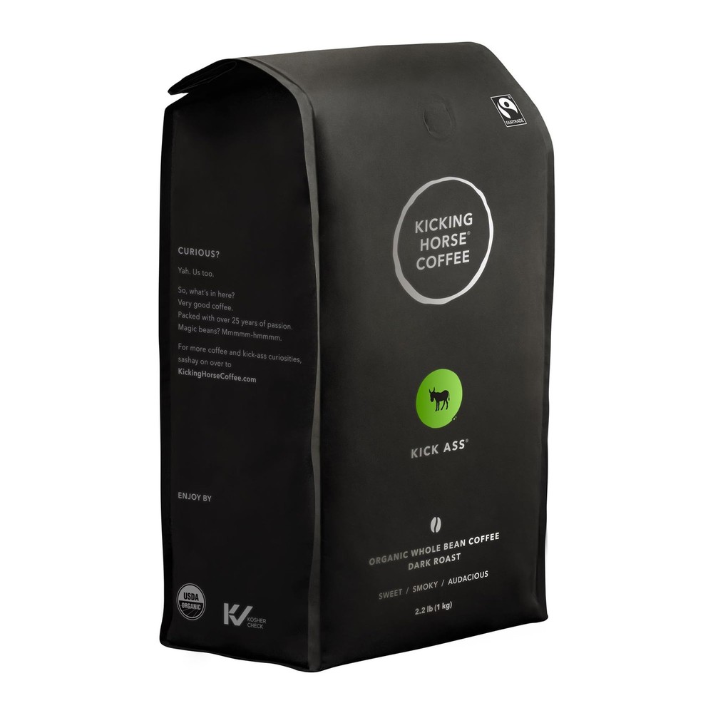 Best Kicking Horse Coffee, Kick Ass, Dark Roast, Whole Bean, Certified Organic