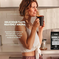 BROOKLYN COFFEE Whole Bean, Classic Medium Roast (5Lb) Balanced, Smooth, Mellow