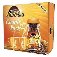Nescafe Sunrise Ground Coffee Couple Pack – 200g Jar with 2 Coffee Mugs