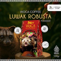 WoCA Kopi Luwak Robusta powder, Bean Coffee 100 gram