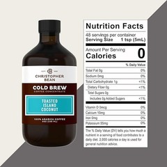 Christopher Bean Toasted Island Coconut Cold Brew Coffee Concentrate Bottle