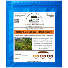 Colombian Eclipse – (Dark Roast) 312g, 11oz Bag